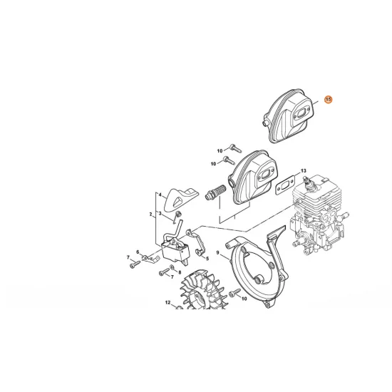 STIHL  Tłumik wydechu spalin 4241 140 0607